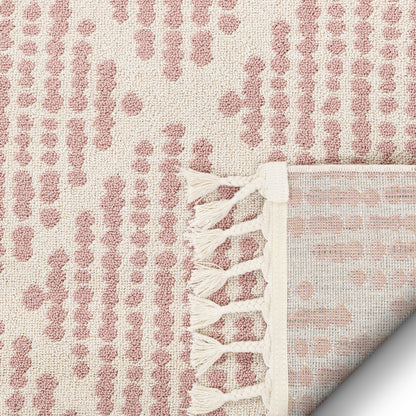 Arbor Moroccan Trellis Blush Kilim-Style Rug LDL-09