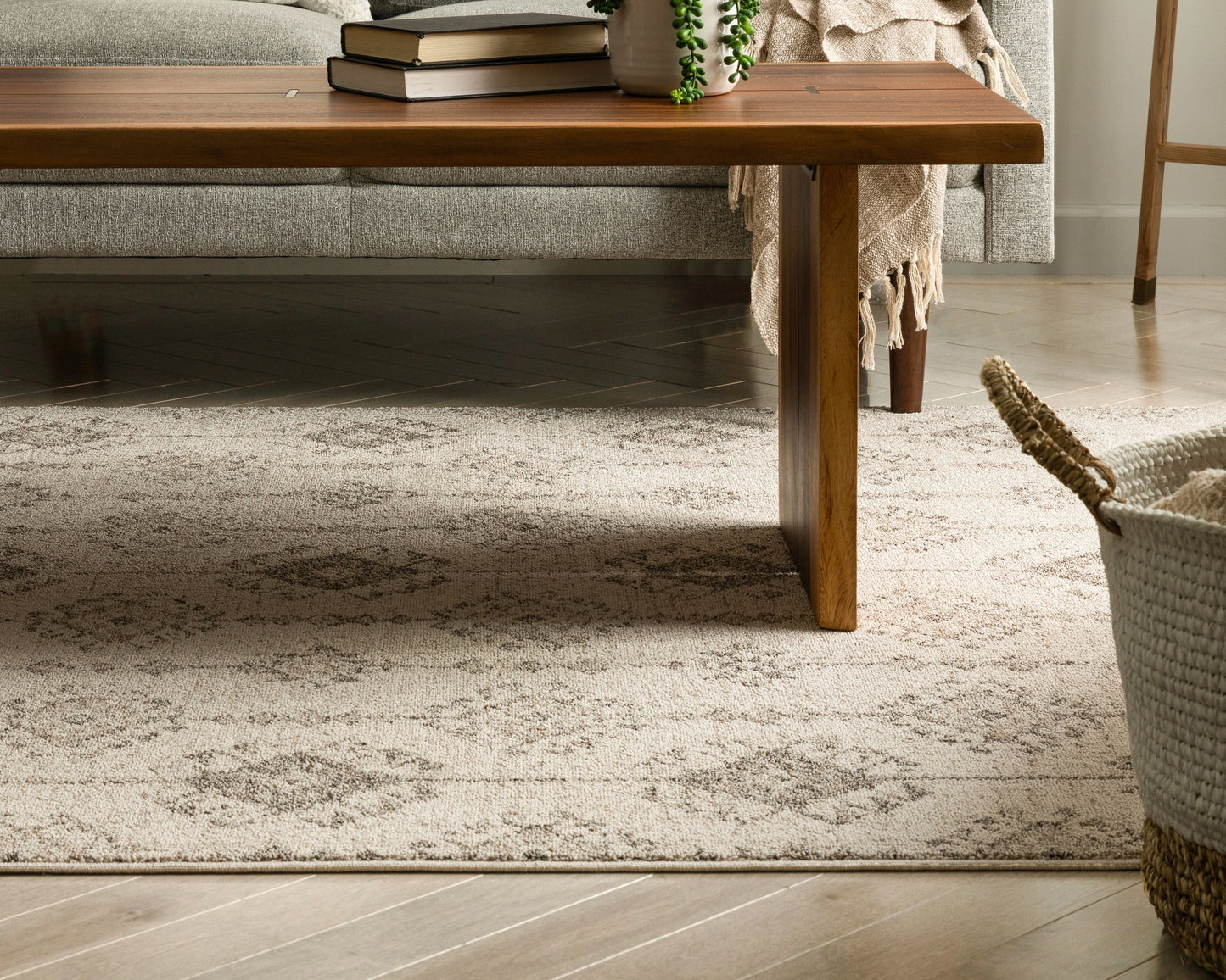 Concetta Moroccan Trellis Beige Kilim-Style Rug LDL-112
