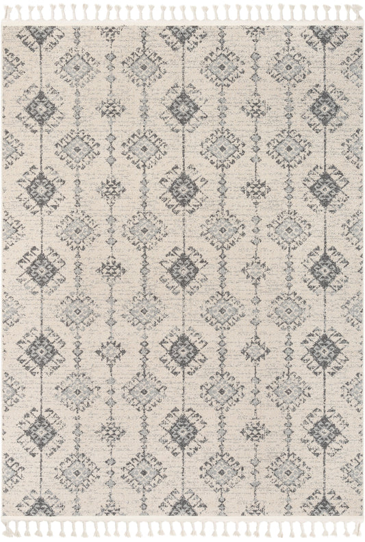 Concetta Moroccan Trellis Grey Kilim-Style Rug LDL-117