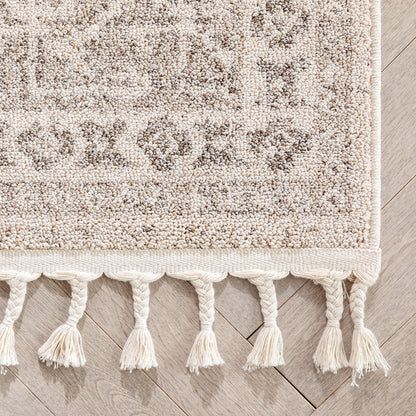 Carina Tribal Medallion Beige Kilim-Style Rug LDL-152