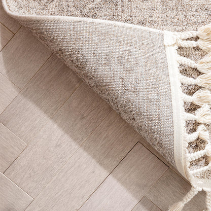 Carina Tribal Medallion Beige Kilim-Style Rug LDL-152