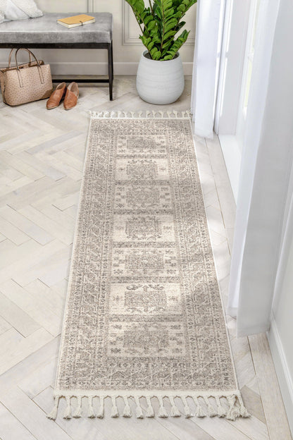 Carina Tribal Medallion Beige Kilim-Style Rug LDL-152