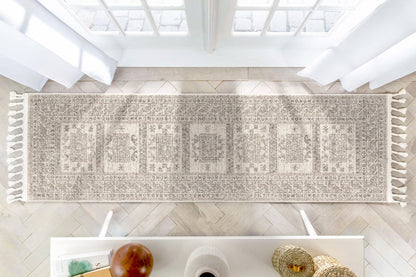 Carina Tribal Medallion Beige Kilim-Style Rug LDL-152