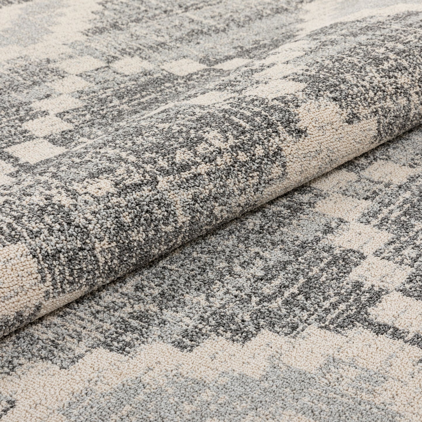 Juliet Tribal Geometric Diamond Pattern Grey Kilim-Style Rug LDL-177