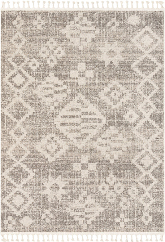 Romeo Moroccan Tribal Diamond Pattern Beige Kilim-Style Rug LDL-182