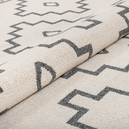 Mica Southwestern Tribal Geometric Ivory Kilim-Style Rug LDL-22