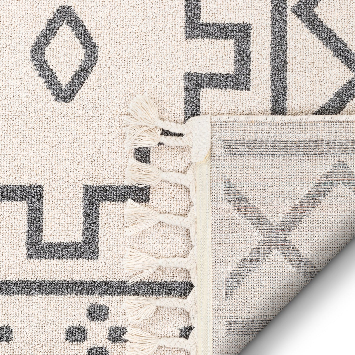 Mica Southwestern Tribal Geometric Ivory Kilim-Style Rug LDL-22