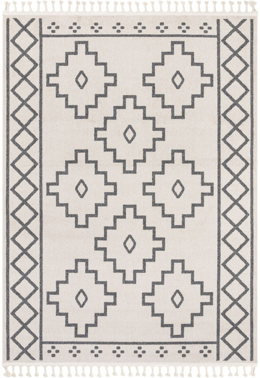 Mica Southwestern Tribal Geometric Ivory Kilim-Style Rug LDL-22