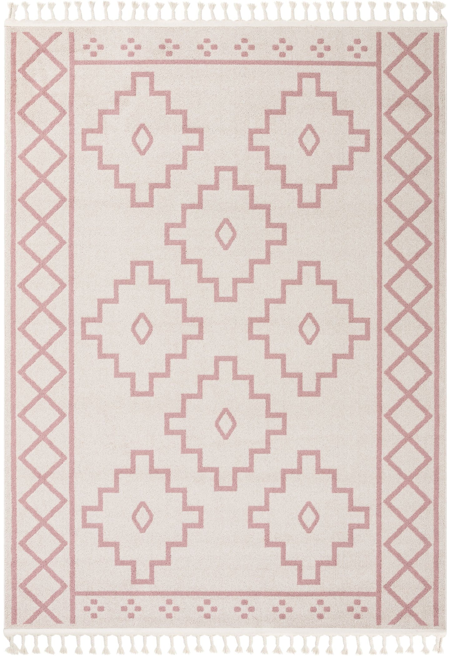 Mica Southwestern Tribal Geometric Blush Kilim-Style Rug LDL-29