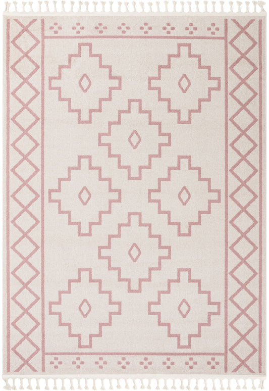 Mica Southwestern Tribal Geometric Blush Kilim-Style Rug LDL-29