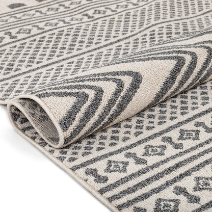 Cruce Tribal Moroccan Geometric Grey Kilim-Style Rug LDL-78