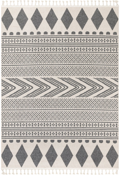 Cruce Tribal Moroccan Geometric Grey Kilim-Style Rug LDL-78