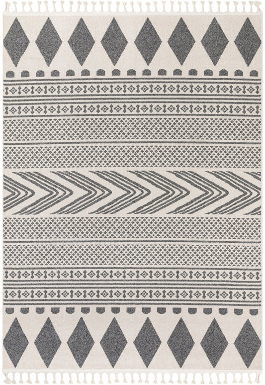 Cruce Tribal Moroccan Geometric Grey Kilim-Style Rug LDL-78