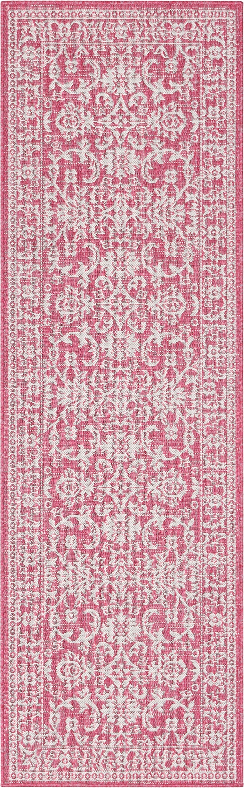Delphi Oriental Persian Indoor/Outdoor Fuchsia Flat-Weave Rug LIA-200