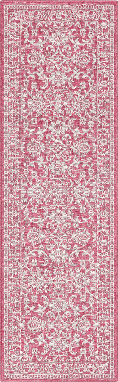 Delphi Oriental Persian Indoor/Outdoor Fuchsia Flat-Weave Rug LIA-200