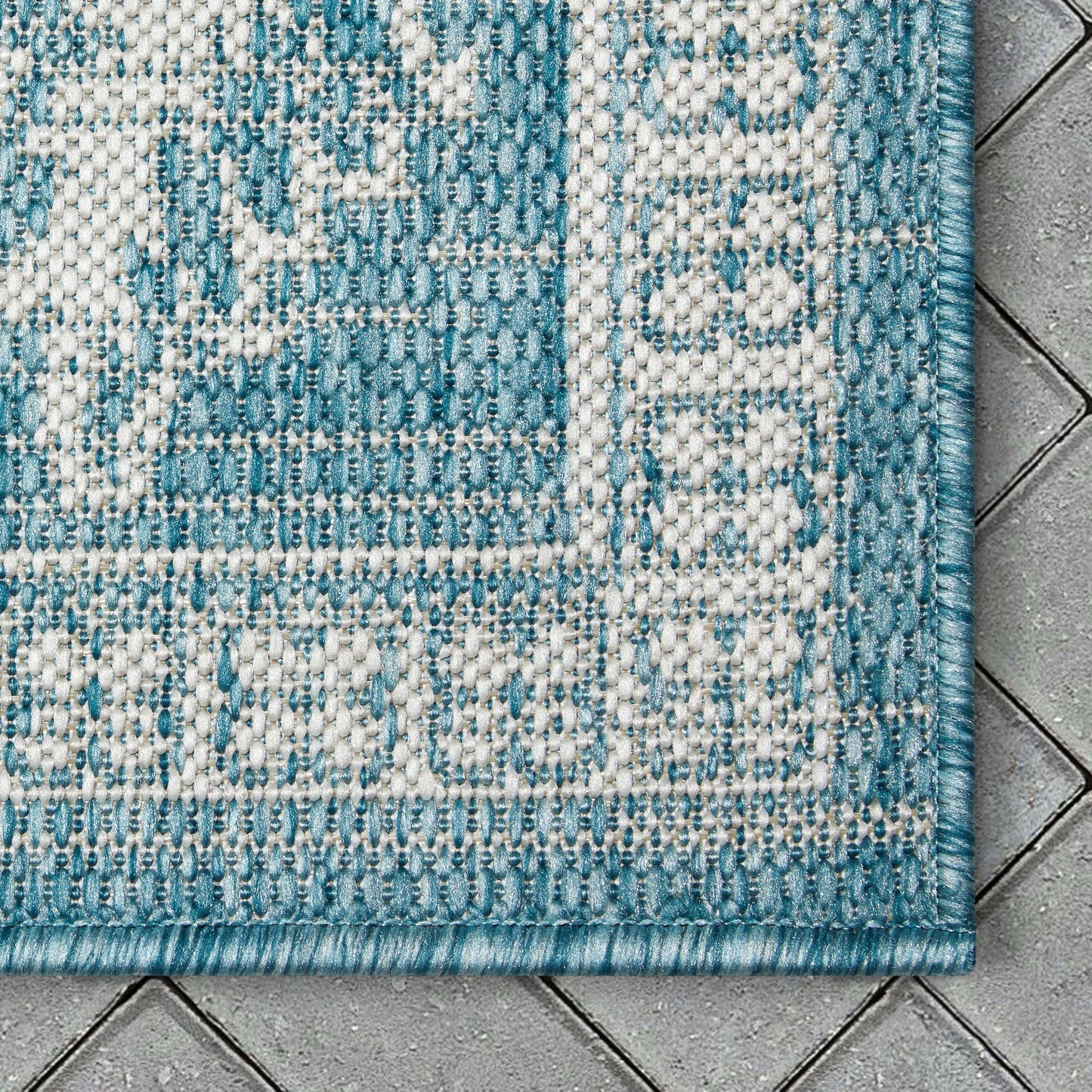 Delphi Oriental Persian Indoor/Outdoor Blue Flat-Weave Rug LIA-204