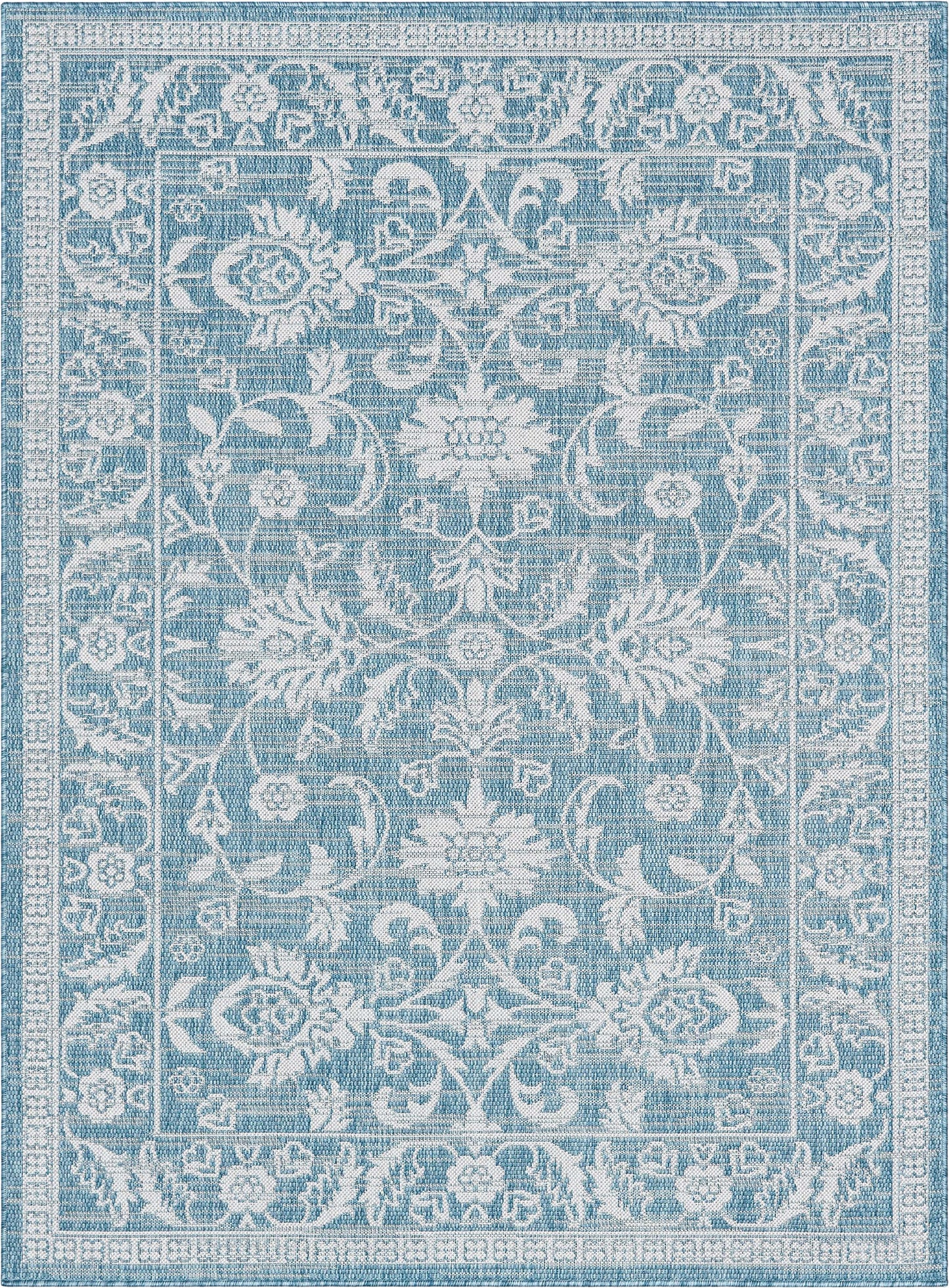 Delphi Oriental Persian Indoor/Outdoor Blue Flat-Weave Rug LIA-204