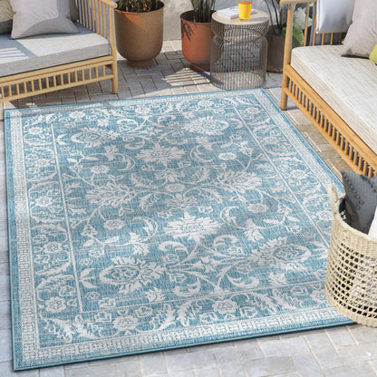 Delphi Oriental Persian Indoor/Outdoor Blue Flat-Weave Rug LIA-204