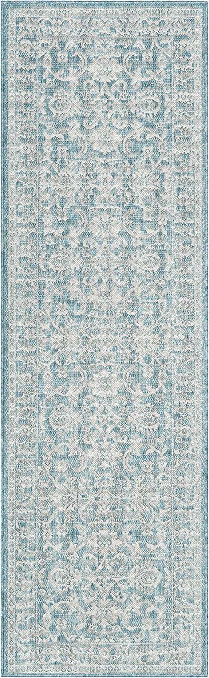 Delphi Oriental Persian Indoor/Outdoor Blue Flat-Weave Rug LIA-204