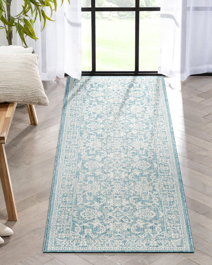Delphi Oriental Persian Indoor/Outdoor Blue Flat-Weave Rug LIA-204