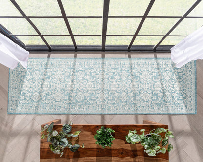 Delphi Oriental Persian Indoor/Outdoor Blue Flat-Weave Rug LIA-204