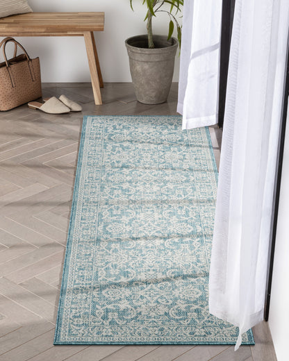 Delphi Oriental Persian Indoor/Outdoor Blue Flat-Weave Rug LIA-204