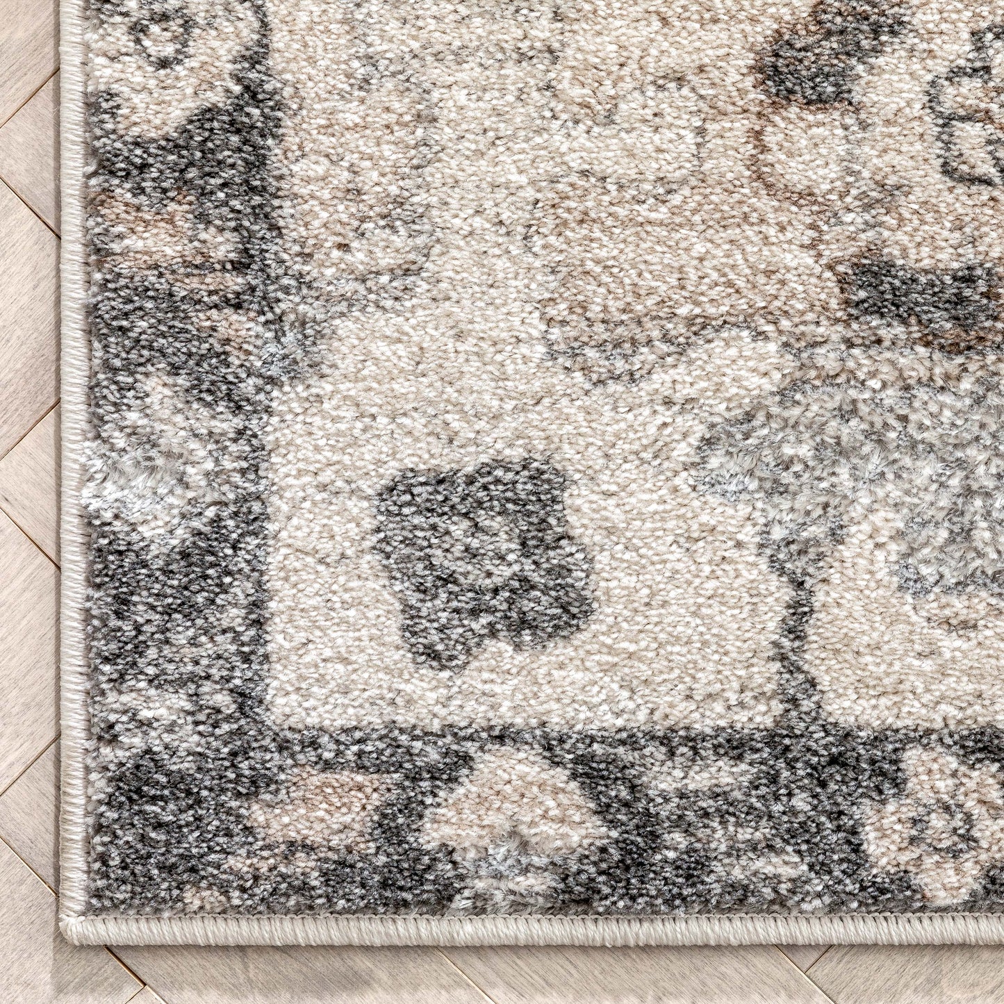 Selma Oriental Floral Pattern Grey Vintage Rug LIS-167