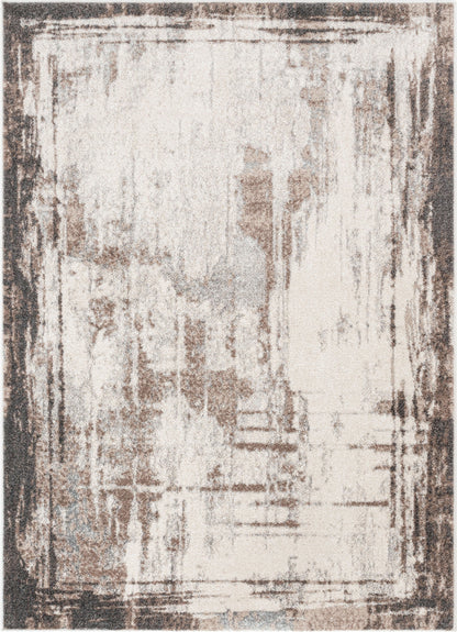 Francis Abstract Brushstroke Ivory Vintage Rug LIS-172