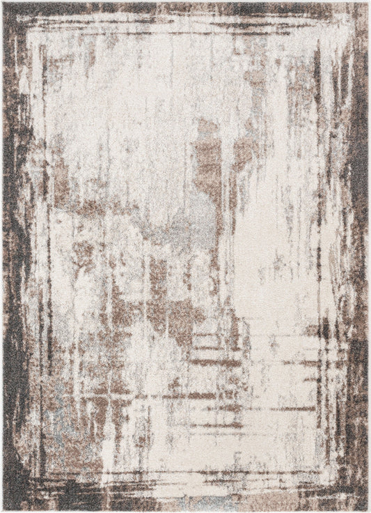 Francis Abstract Brushstroke Ivory Vintage Rug LIS-172