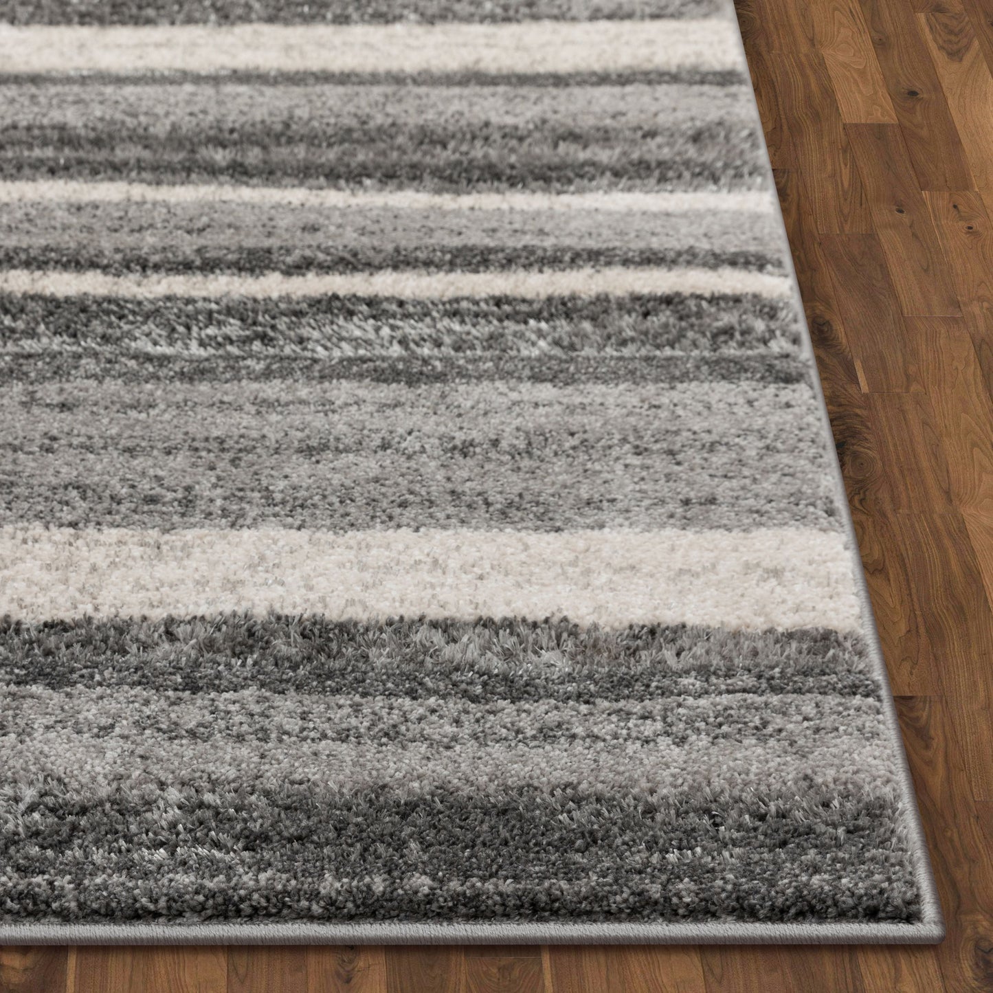 Cadi Contemporary Stripes Grey Rug LIS-17