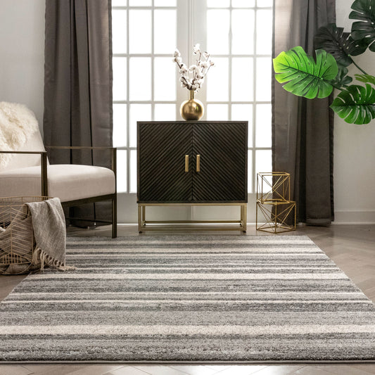 Cadi Contemporary Stripes Grey Rug LIS-17