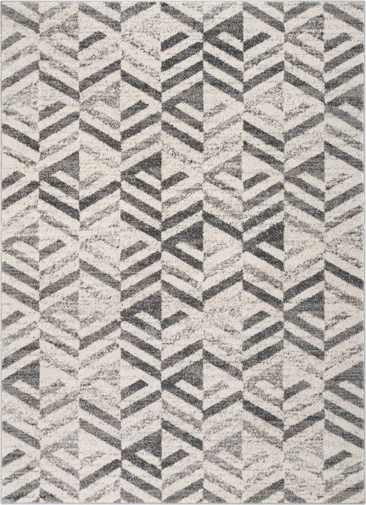 Cordoba Modern Geometric Diamond Pattern Grey Rug LIS-47