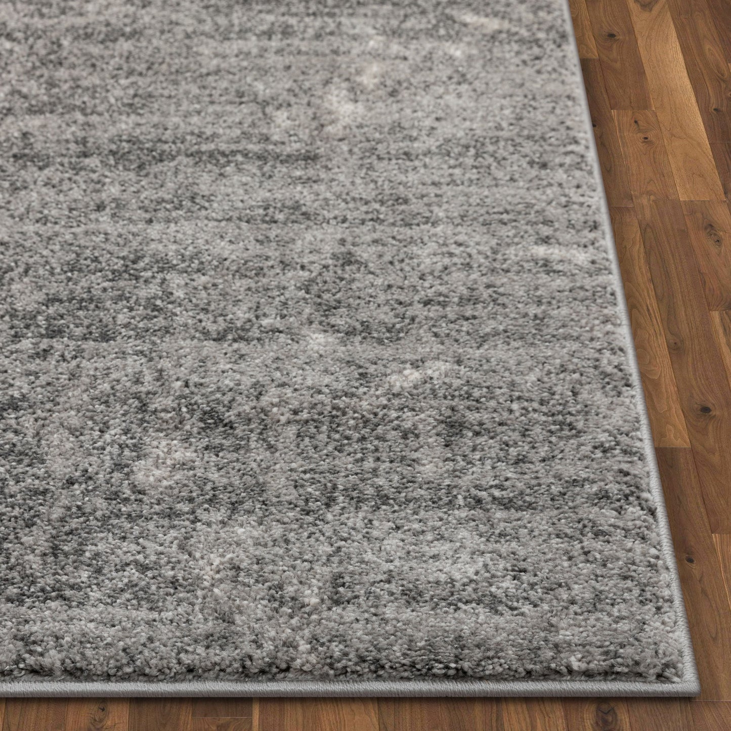 Finca Industrial Solid & Striped Distressed Grey Rug LIS-87
