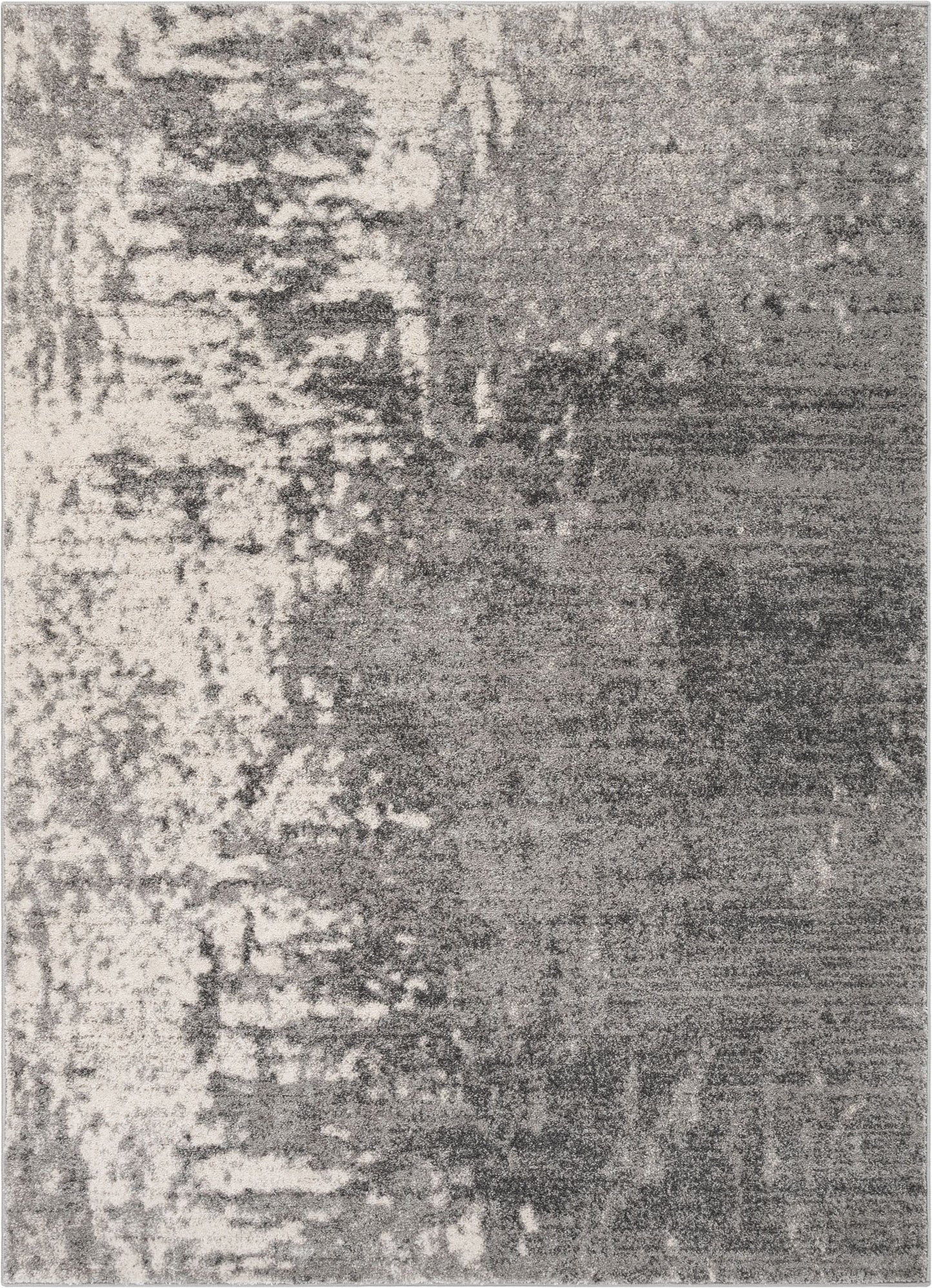 Finca Industrial Solid & Striped Distressed Grey Rug LIS-87