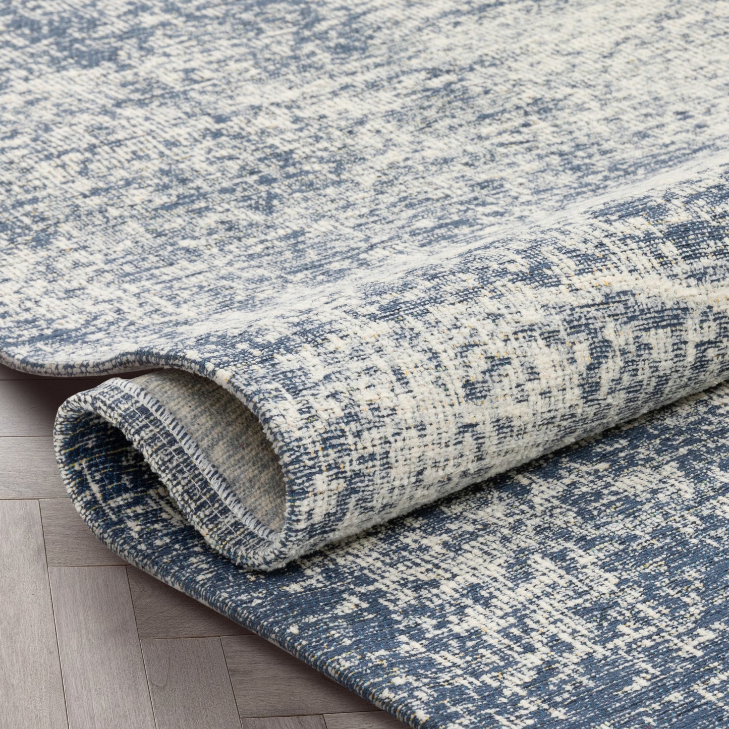Atri Modern Distressed Abstract Beige Kilim-Style Rug LL-04