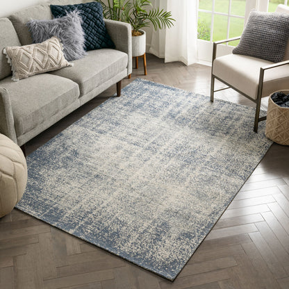 Atri Modern Distressed Abstract Beige Kilim-Style Rug LL-04