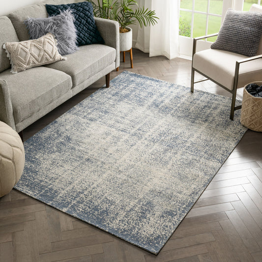 Atri Modern Distressed Abstract Beige Kilim-Style Rug LL-04