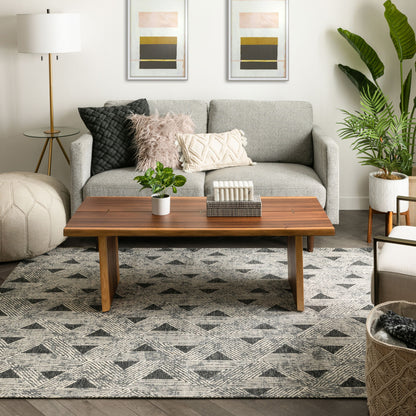 Veria Mid-Century Modern Geometric Grey Kilim-Style Rug LL-137