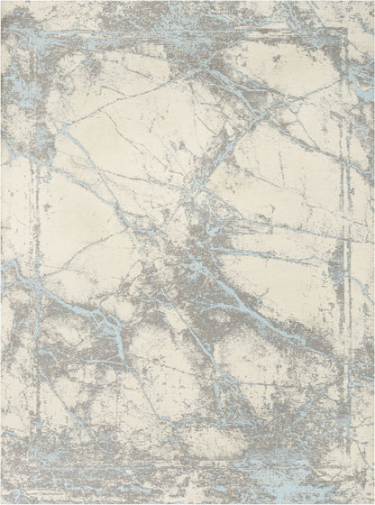 Forio Contemporary Distressed Marble Pattern Beige Kilim-Style Rug LL-22