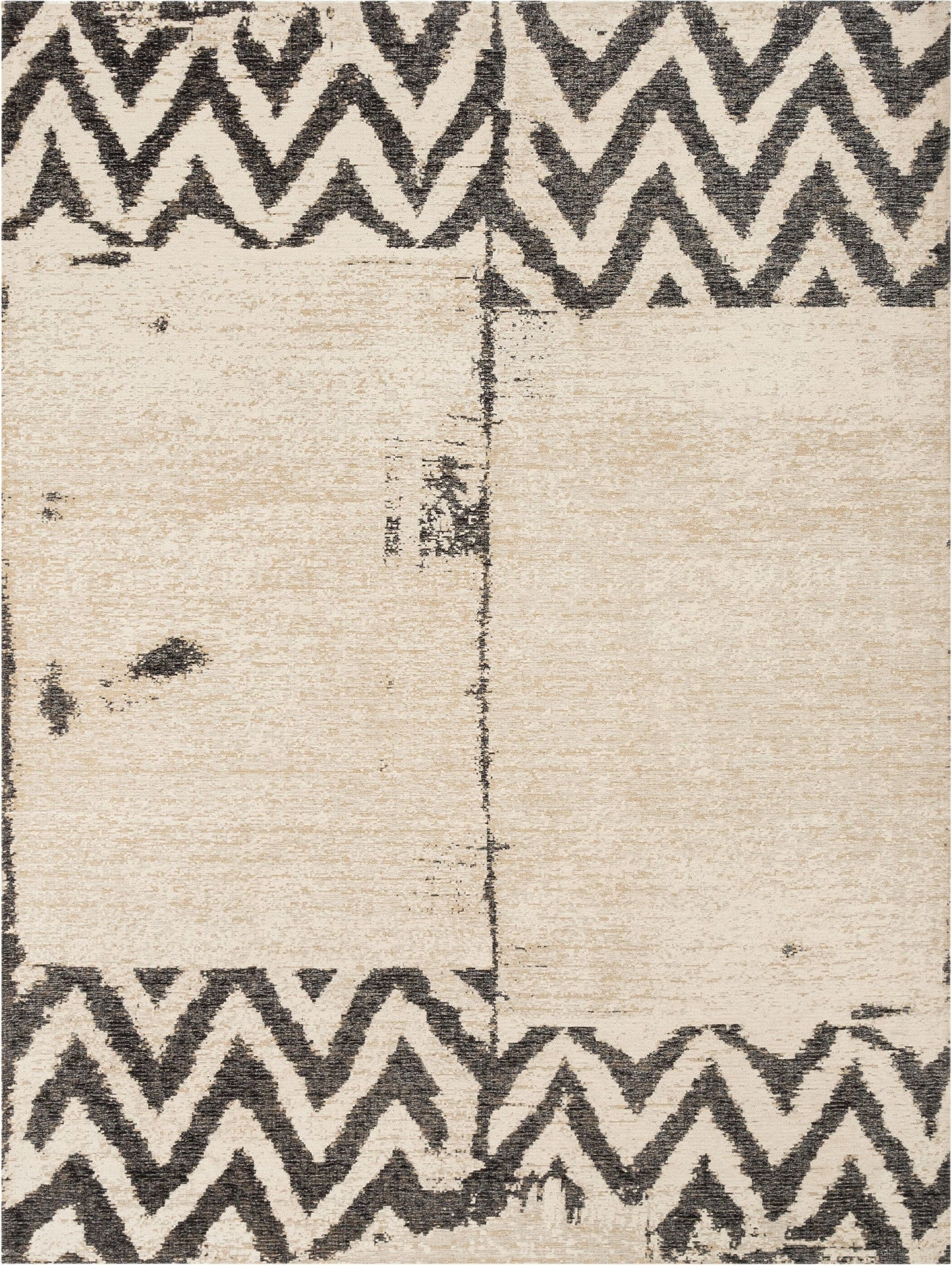 Cassino Contemporary Chevron Brown Kilim-Style Rug LL-88