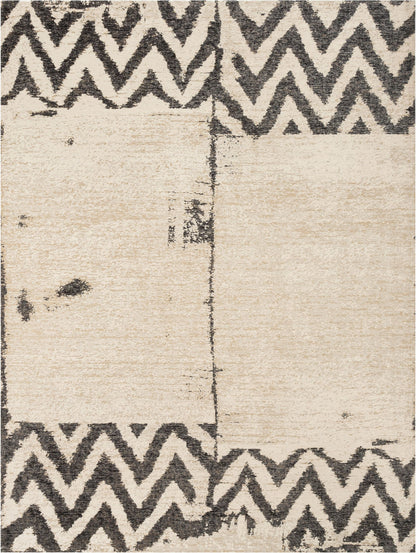 Cassino Contemporary Chevron Brown Kilim-Style Rug LL-88