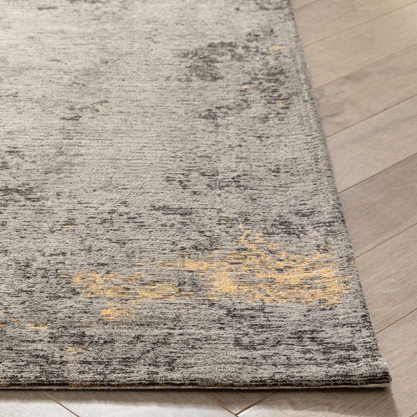Stressa Modern Distressed Abstract Brush Stroke Beige Kilim-Style Rug LL-97