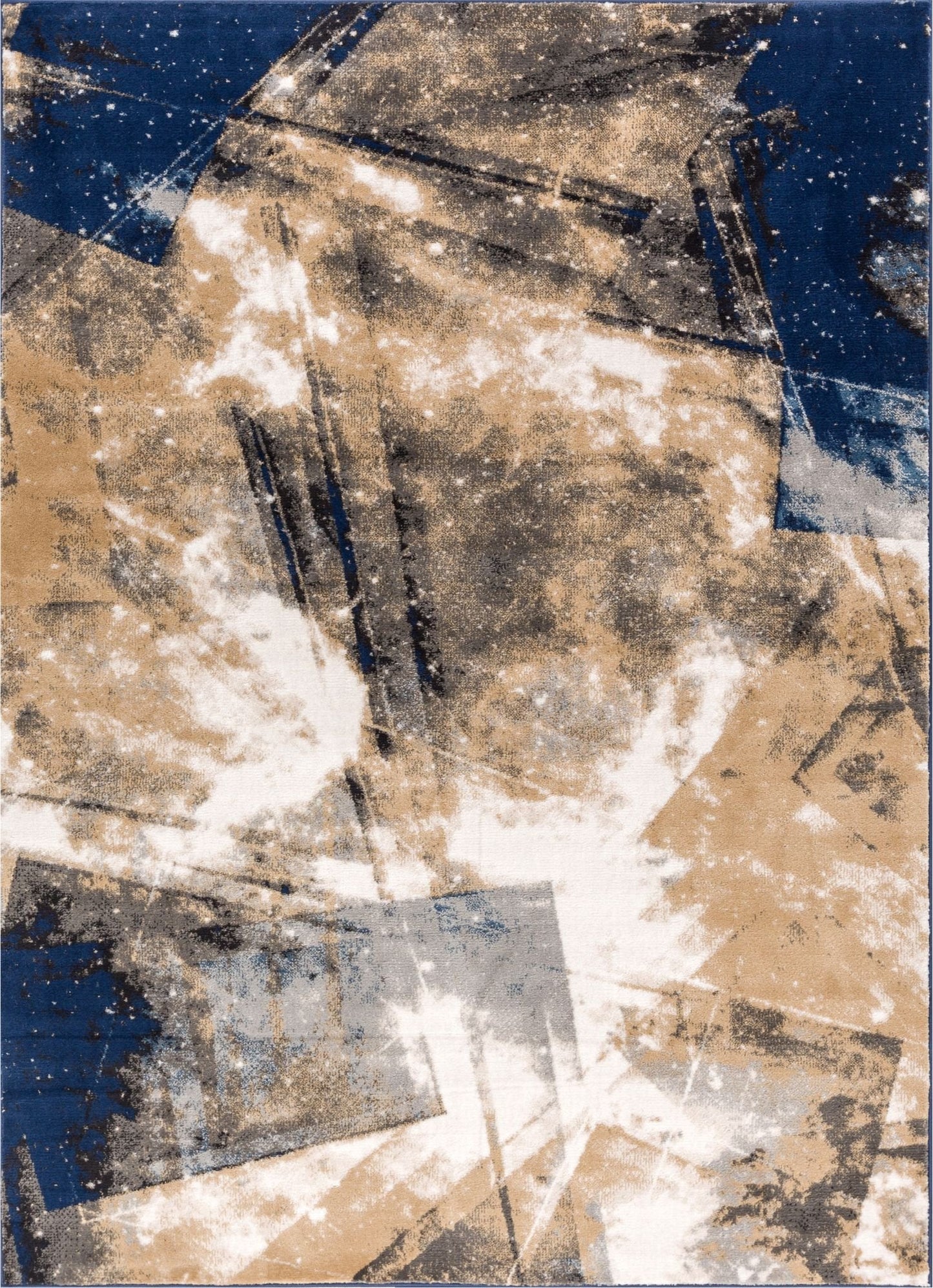 Planetary Blue Modern Space Rug LO-54