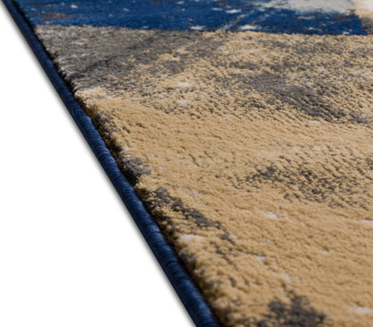 Planetary Blue Modern Space Rug LO-54
