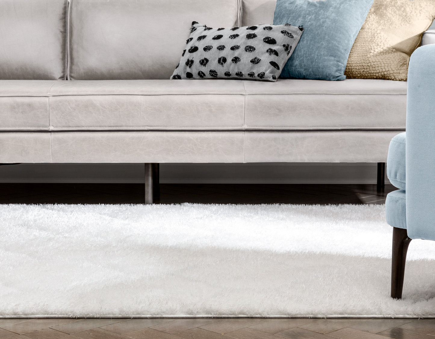 Sandy Lattice Trellis Shag Ivory 3D Textured Rug LOG-112