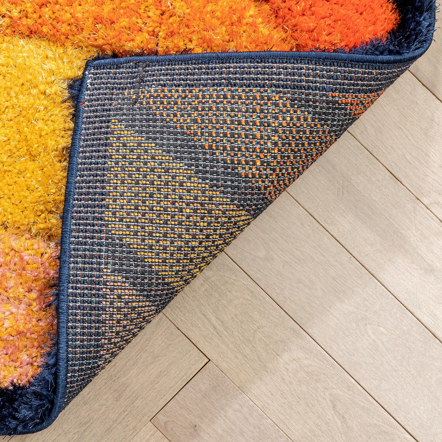 Lowry Abstract Waves Shag Multi 3D Textured Rug LOG-81