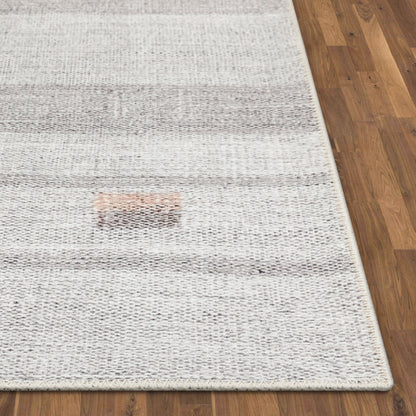 Argonne Machine Washable Vintage Southwestern Diamond Pattern Grey Flat-Weave Distressed Rug LOT-232