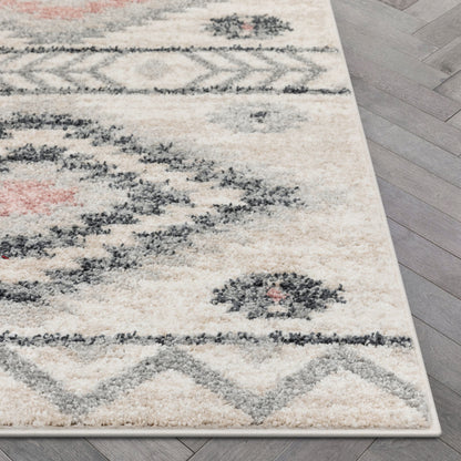 Prato Tribal Southwestern Geometric Pink Rug MA-19