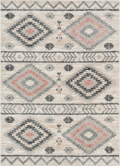 Prato Tribal Southwestern Geometric Pink Rug MA-19