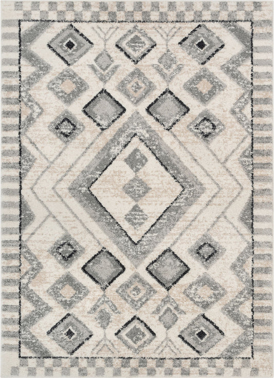 Asti Moroccan Diamond Pattern Beige Rug MA-42